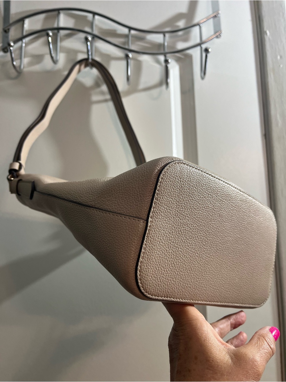 kate spade Pebbled Leather Shoulder Bag in Taupe - Picture 7 of 16